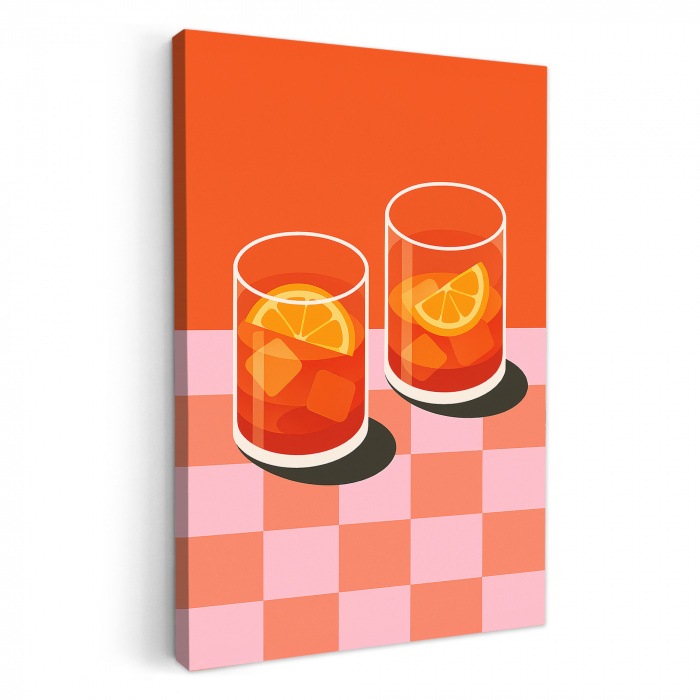 Sinaasappel - Glazen - Oranje KitchenYeah - Keuken - Canvas klein -3d