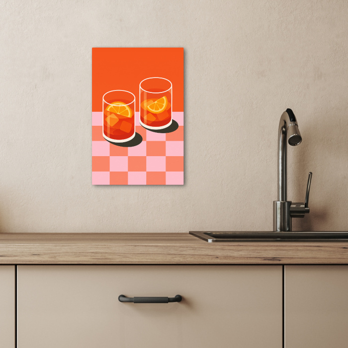 Sinaasappel - Glazen - Oranje KitchenYeah - Keuken - Canvas klein -sfeer2