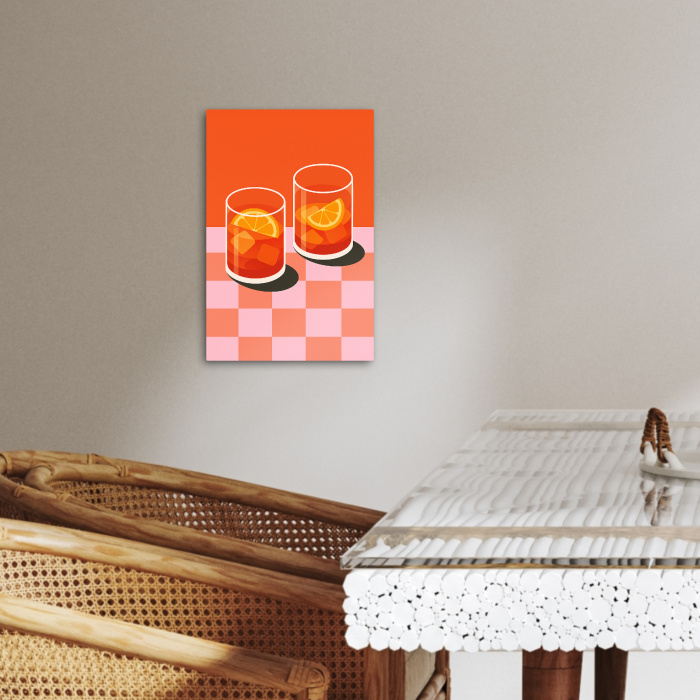 Sinaasappel - Glazen - Oranje KitchenYeah - Keuken - Canvas klein -sfeer3