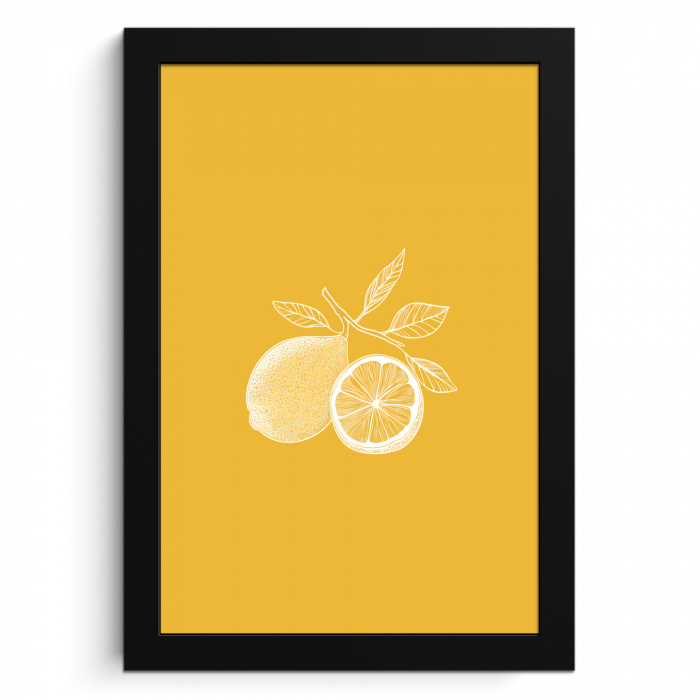 Citroenen - Illustratie - Minimalistisch - Geel KitchenYeah - Keuken - Fotolijst klein -3d