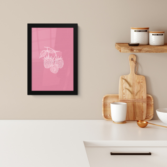 Frambozen - Steel - Getekend - Roze KitchenYeah - Keuken - Fotolijst klein -sfeer1