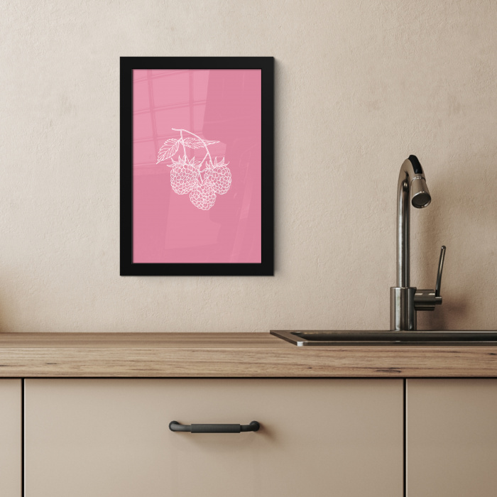 Frambozen - Steel - Getekend - Roze KitchenYeah - Keuken - Fotolijst klein -sfeer2