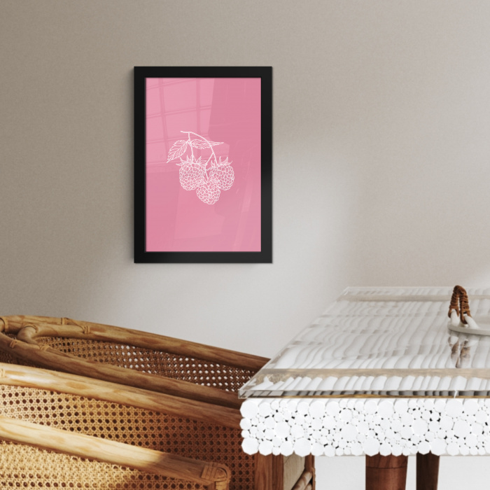 Frambozen - Steel - Getekend - Roze KitchenYeah - Keuken - Fotolijst klein -sfeer3