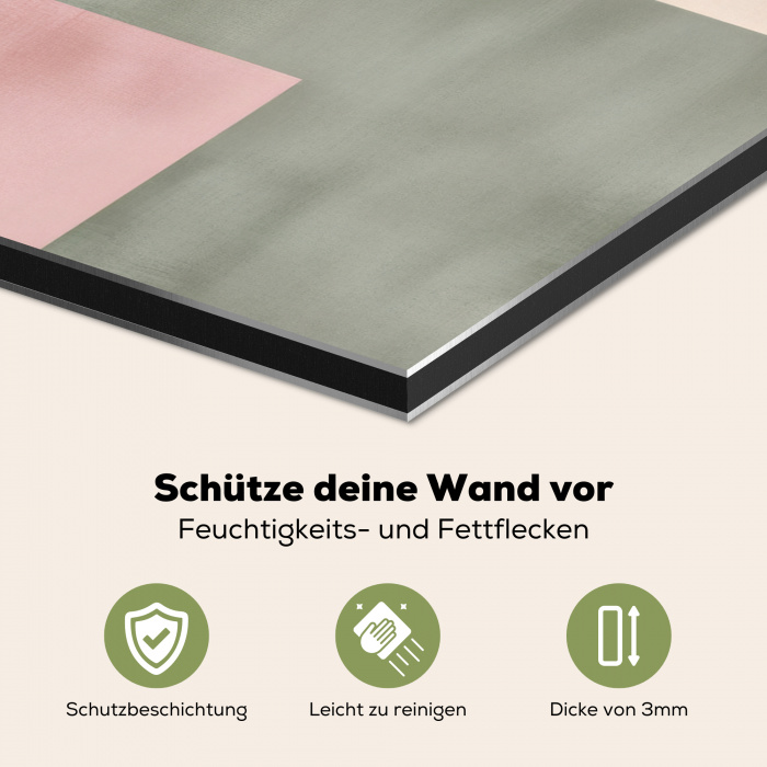 Vormen - Abstract - Cirkel - Zwart Spatscherm Aluminium klein -zcloseup_DE