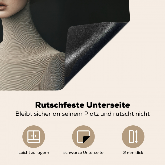 Vrouw - Golvende - Hoed Inductie beschermer vinyl 3mm middel -tsfeer4_DE