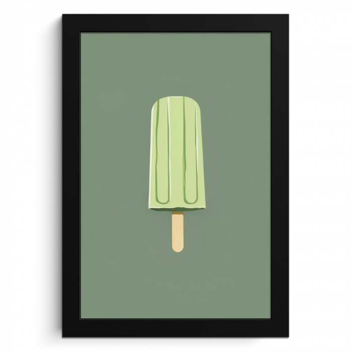 Groen - Waterijsje - Stokje - Illustratie KitchenYeah - Keuken - Fotolijst klein -3d