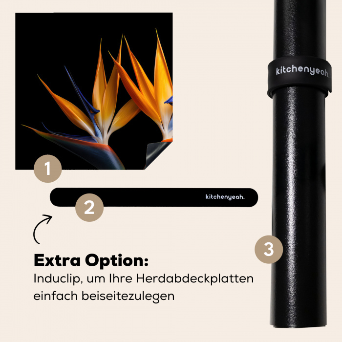 Paradijsvogelbloem Symmetrie Inductie beschermer vinyl 3mm middel -zzzzzzz-induclip_DE