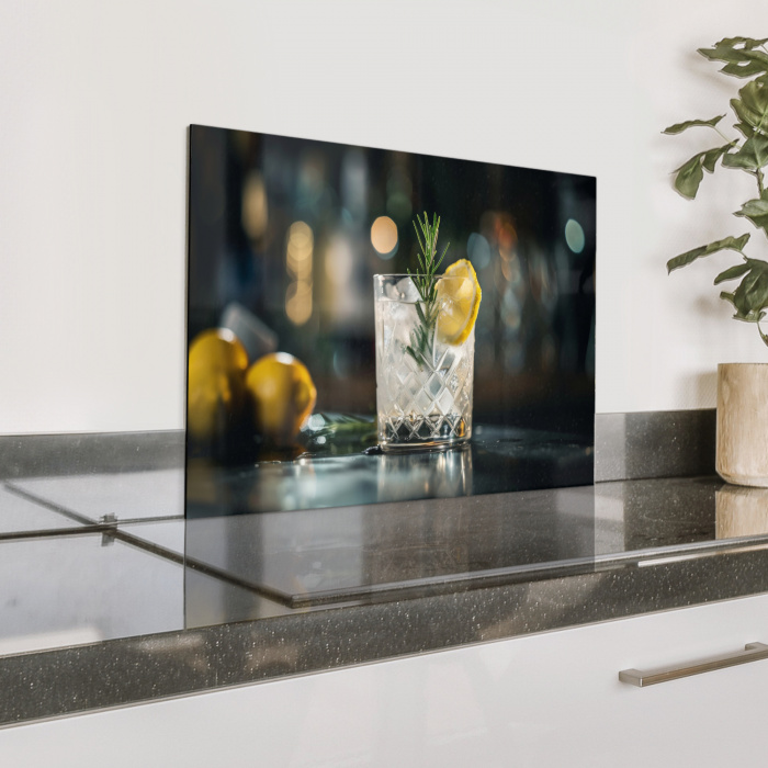 Gin-tonic met een Vleugje Citroen Spatscherm Aluminium klein -zzproduct_nieuw