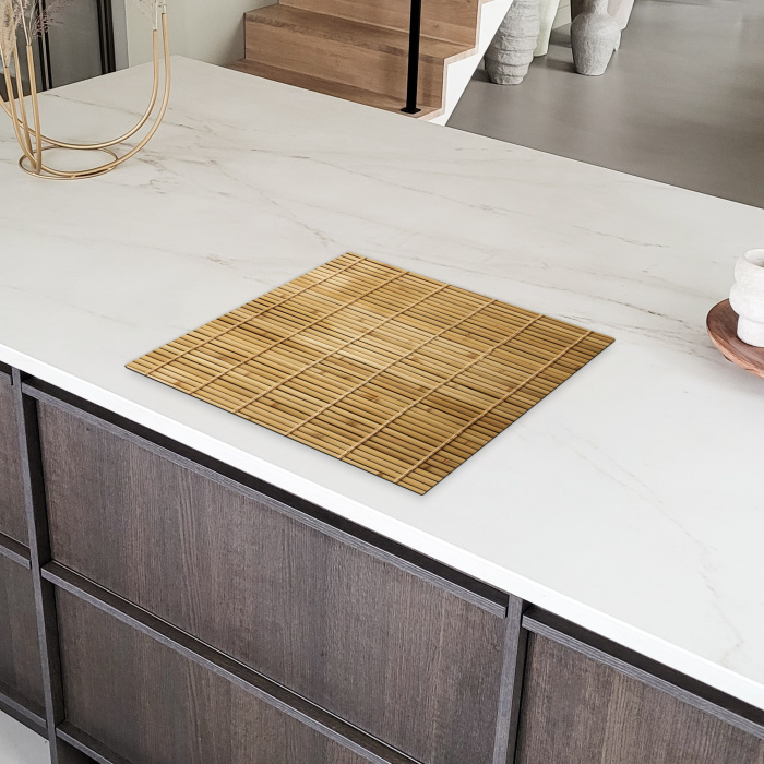 Symmetrie van Bamboe Inductie beschermer vinyl 3mm middel -sfeer8