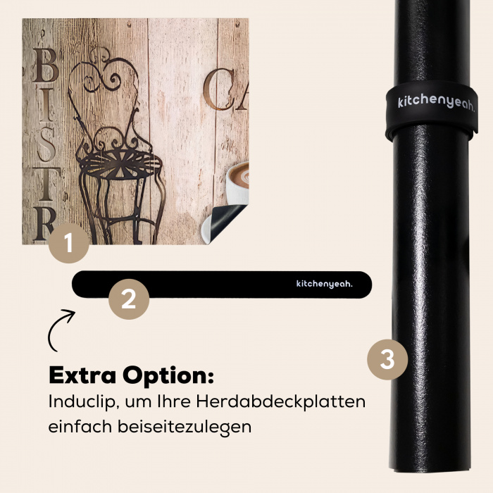 Parijs Koffiepauze Inductie beschermer vinyl 3mm middel -zzzzzzz-induclip_DE