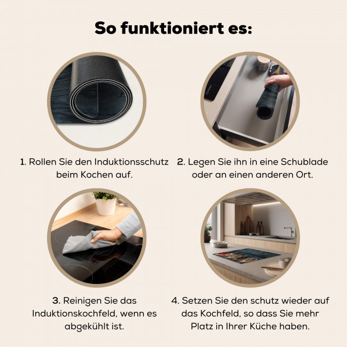 Houten Lepels Harmonie Inductie beschermer vinyl 3mm middel -tsfeer9_DE