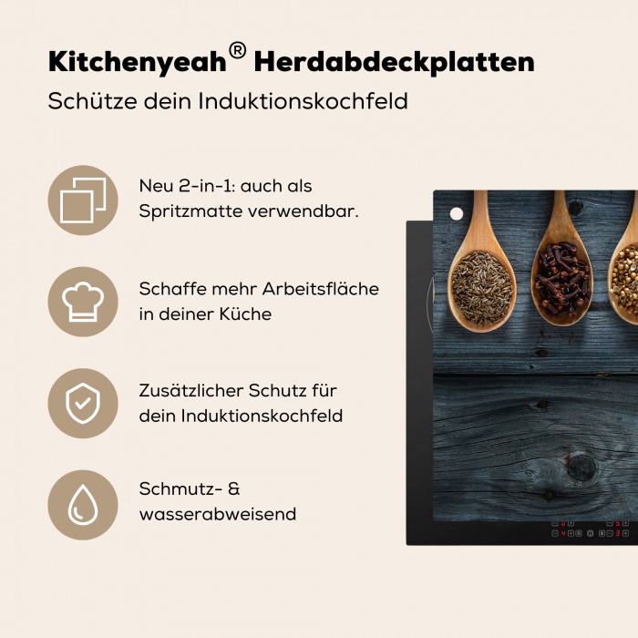 Houten Lepels Harmonie Inductie beschermer vinyl 3mm middel -zzzzzzusp-haakje_DE