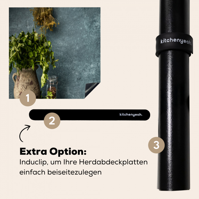 Stilte voor het Koken Inductie beschermer vinyl 3mm klein -zzzzzzz-induclip_DE