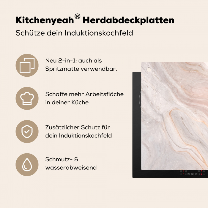 Zachte Marmeren Golven Inductie beschermer vinyl 3mm middel -zzzzzzusp-haakje_DE