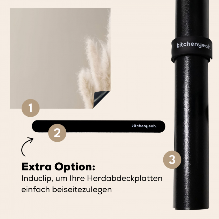 Zachte Fluistering van Pampasgras Inductie beschermer vinyl 3mm klein -zzzzzzz-induclip_DE