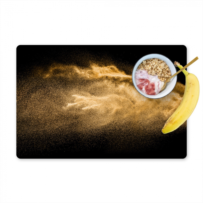 Gouden Zandstorm Placemat vinyl groot -zzzproduct_Kitchenyeah-website