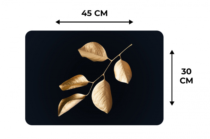 Herfstgoud Placemat vinyl groot -specs