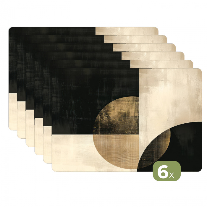 Contrasten in Cirkel en Vierkant Placemat vinyl groot -zzsfeer3_Kitchenyeah-website