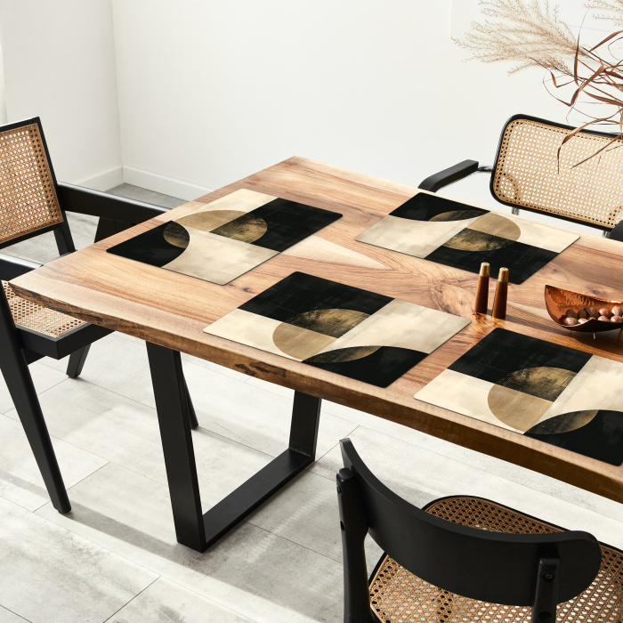 Contrasten in Cirkel en Vierkant Placemat vinyl groot -zzsfeer4_Kitchenyeah-website