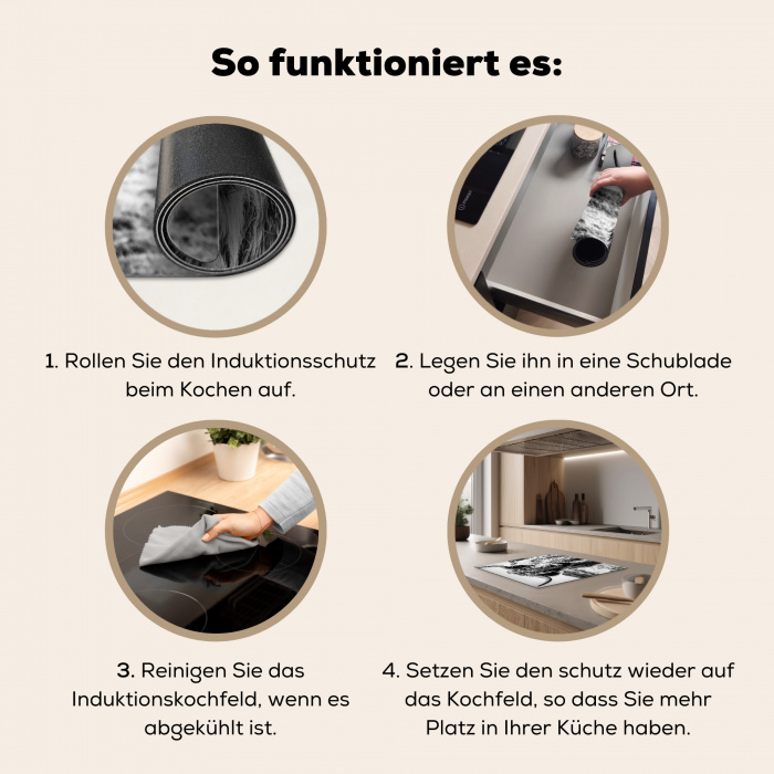 Stille Kracht Inductie beschermer vinyl 3mm middel -tsfeer9_DE