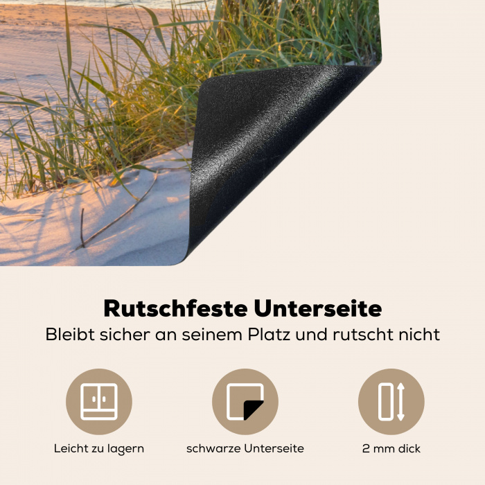 Strandzonsondergang met Helmgras Inductie beschermer vinyl 3mm klein -tsfeer4_DE