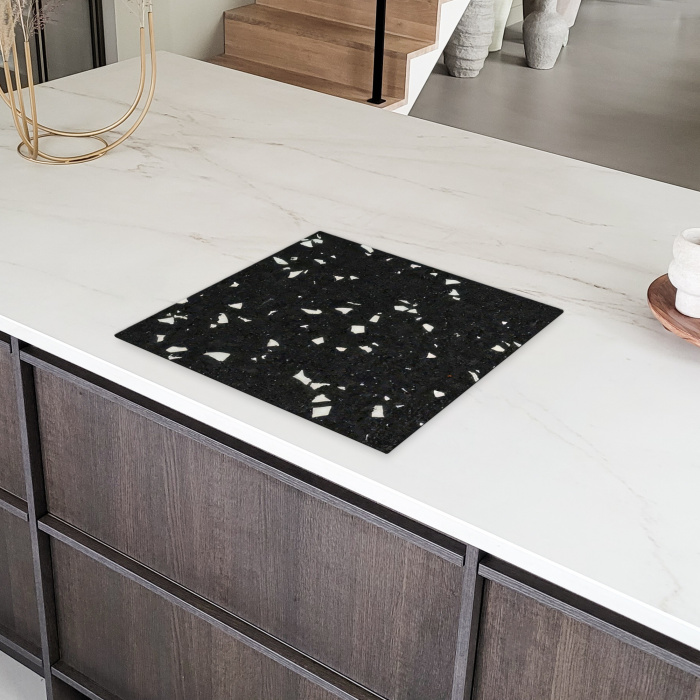 Abstract Mozaïek van Terrazzo Inductie beschermer vinyl 3mm middel -sfeer8