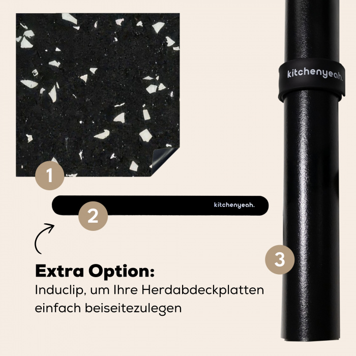 Abstract Mozaïek van Terrazzo Inductie beschermer vinyl 3mm middel -zzzzzzz-induclip_DE