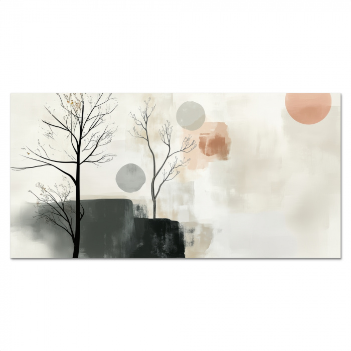 Wabi sabi - Beige - Plant Spatscherm Aluminium klein -3d_volledig