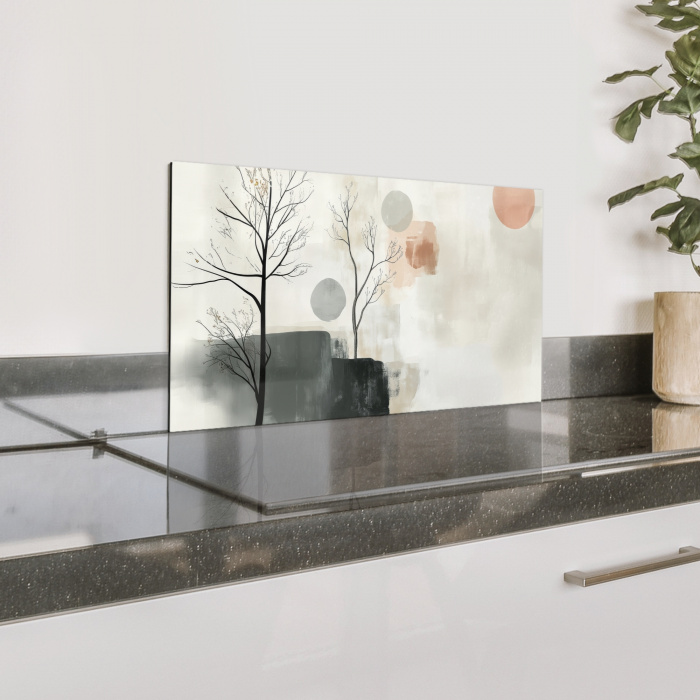 Wabi sabi - Beige - Plant Spatscherm Aluminium klein -zzproduct_nieuw