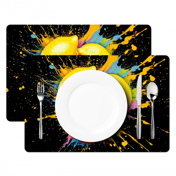 Citroen - Graffiti - Kleurrijk - Verf - Modern Placemat vinyl groot -zzsfeer2_Kitchenyeah-website