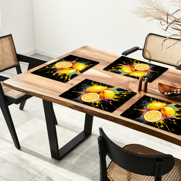 Citroen - Graffiti - Kleurrijk - Verf - Modern Placemat vinyl groot -zzsfeer4_Kitchenyeah-website