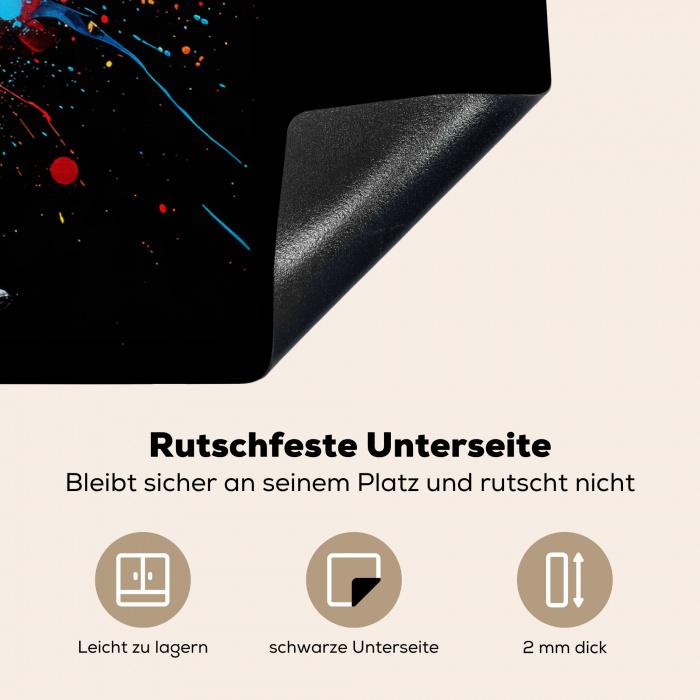 Wijn - Glas - Graffiti - Borrel - Rood - Verf Inductie beschermer vinyl 3mm klein -tsfeer4_DE