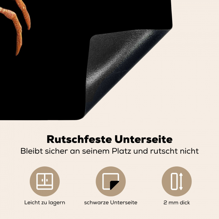 Kreeft - Borduur - Kleurrijk - Bloemen Inductie beschermer vinyl 3mm klein -tsfeer4_DE