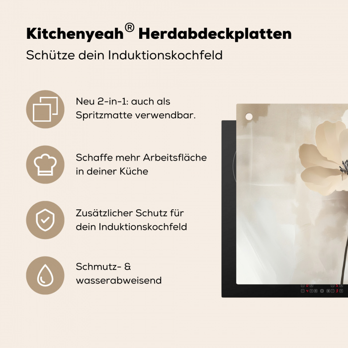 Bloem - Beige - Verf - Schaduw Inductie beschermer vinyl 3mm middel -zzzzzzusp-haakje_DE