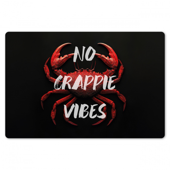 Krab - Rood - Tekst - Zwart Placemat vinyl groot -zzsfeer1_Kitchenyeah-website