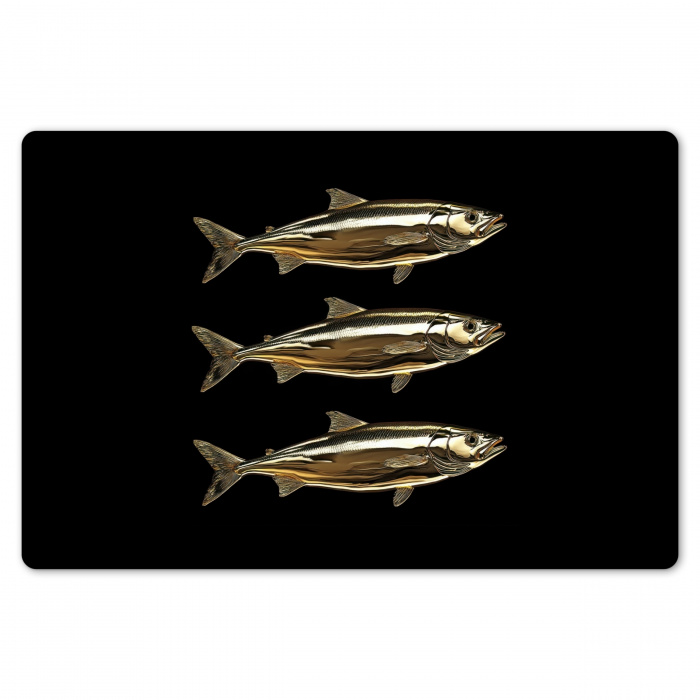 Vissen - Goud - Zwart Placemat vinyl groot -zzsfeer1_Kitchenyeah-website