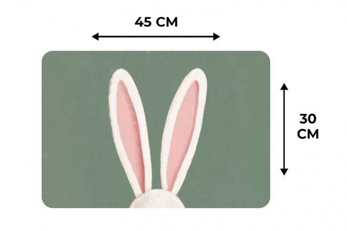 Hazen - Oren - Roze Placemat vinyl groot -specs