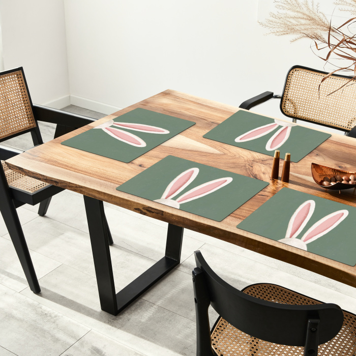 Hazen - Oren - Roze Placemat vinyl groot -zzsfeer4_Kitchenyeah-website