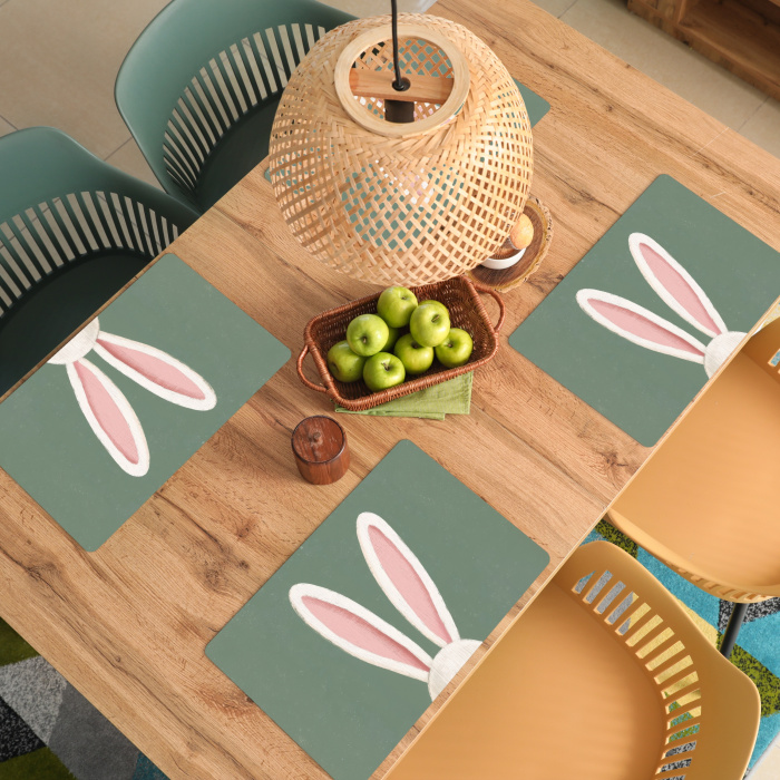 Hazen - Oren - Roze Placemat vinyl groot -zzsfeer5_Kitchenyeah-website