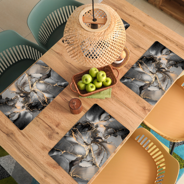 Verstrengelde Gouden Rivieren Placemat vinyl groot -zzsfeer5_Kitchenyeah-website