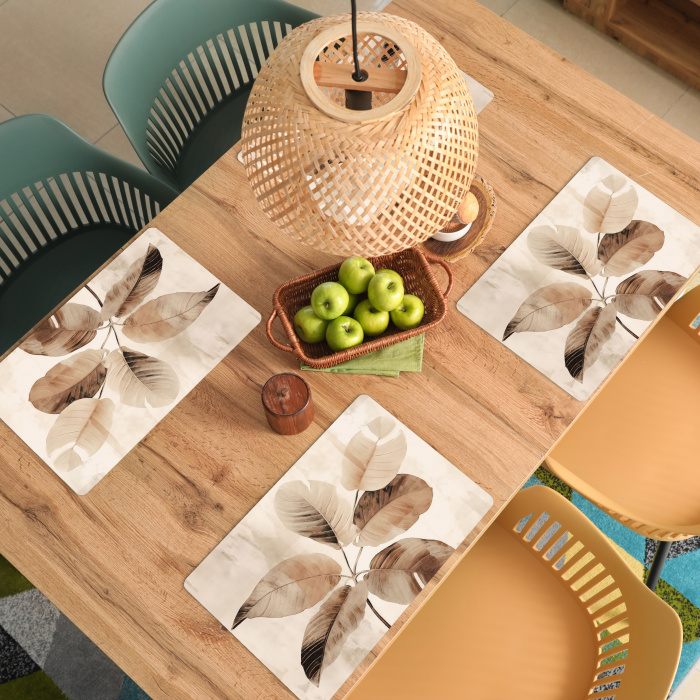 Sepia Bladtinten Placemat vinyl groot -zzsfeer5_Kitchenyeah-website