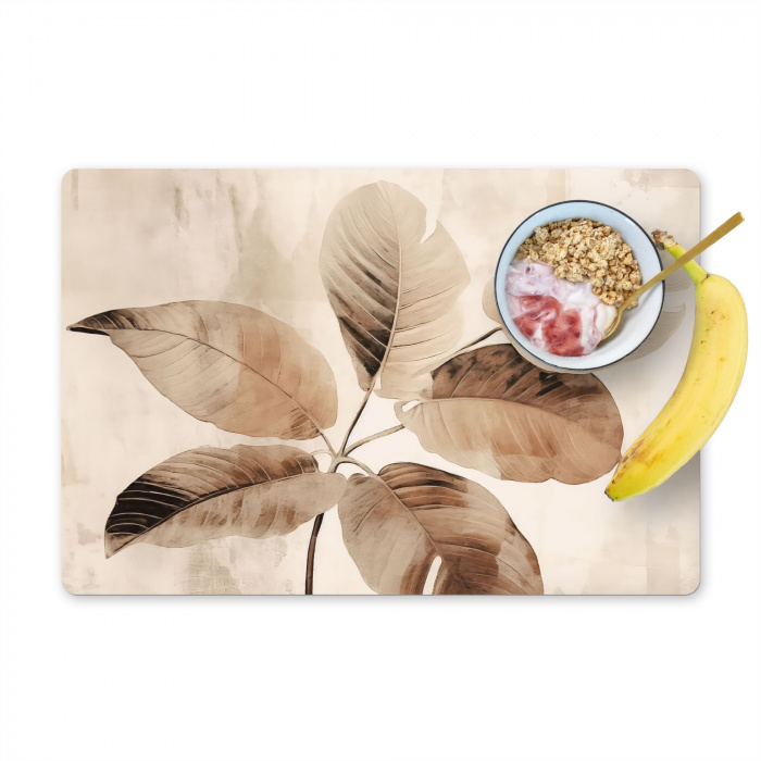 Sepia Bladtinten Placemat vinyl groot -zzzproduct_Kitchenyeah-website