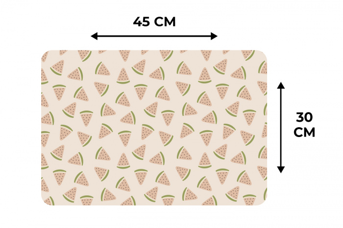 Zomerse Watermeloenen Placemat vinyl groot -specs