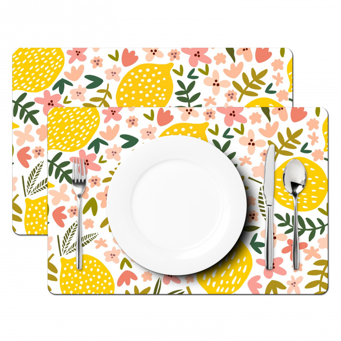 Bloeiende Citroentuin Placemat vinyl groot -zzsfeer2_Kitchenyeah-website