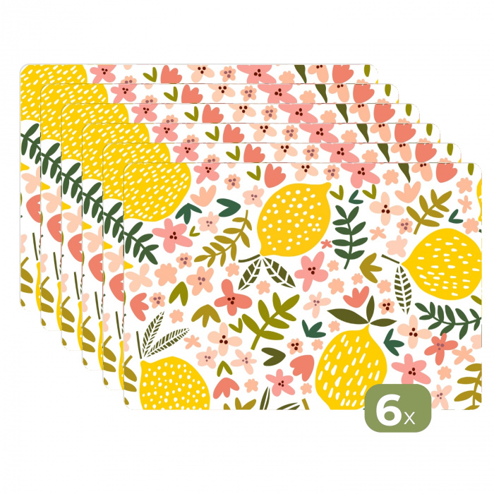 Bloeiende Citroentuin Placemat vinyl groot -zzsfeer3_Kitchenyeah-website