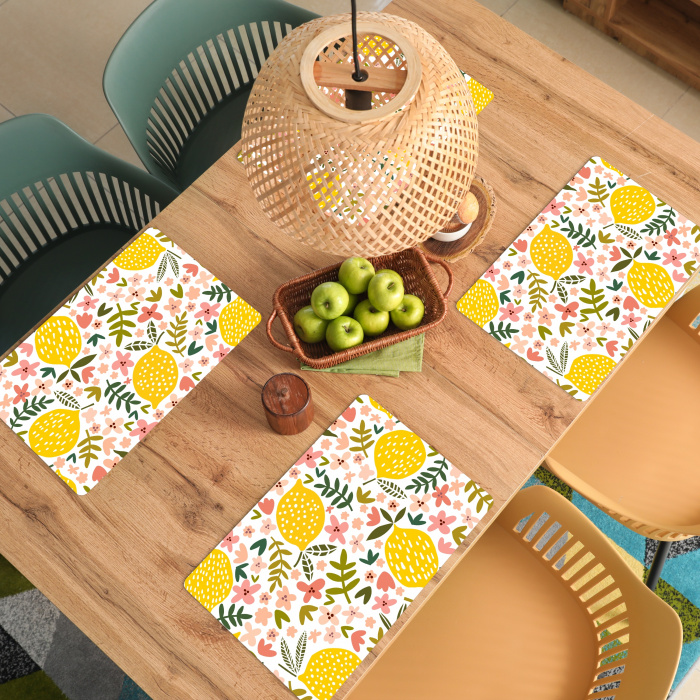 Bloeiende Citroentuin Placemat vinyl groot -zzsfeer5_Kitchenyeah-website