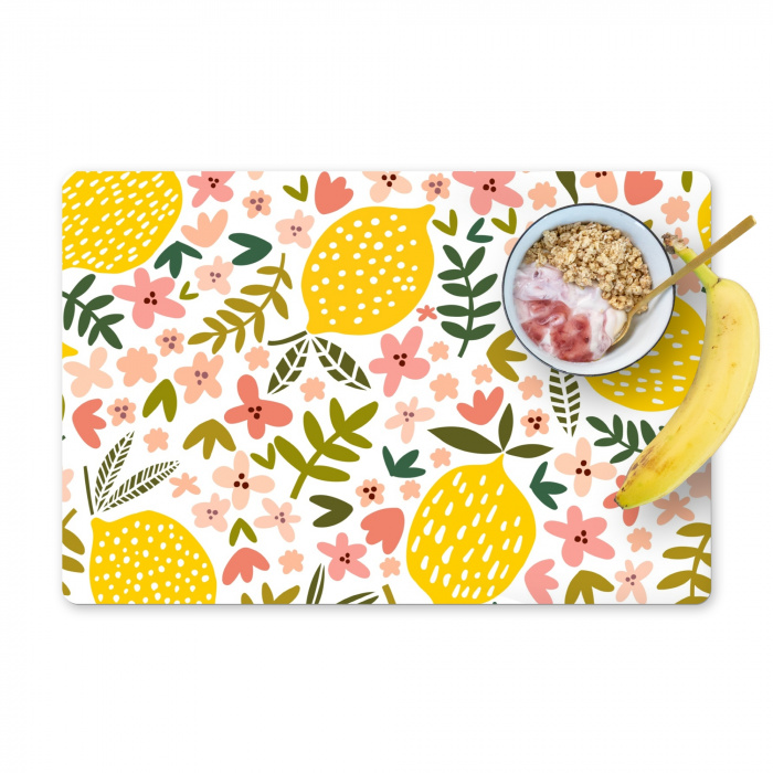 Bloeiende Citroentuin Placemat vinyl groot -zzzproduct_Kitchenyeah-website