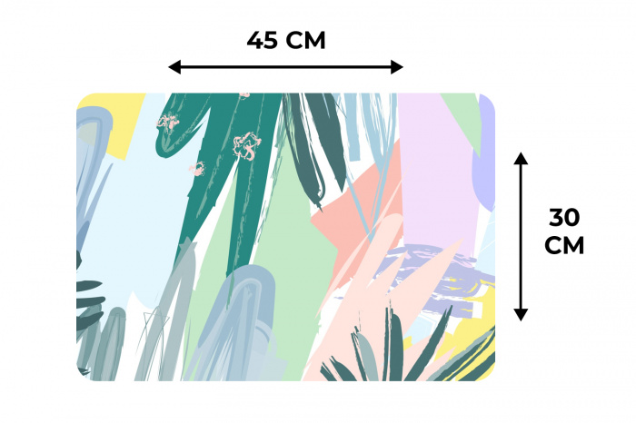 Pastel Flora Placemat vinyl groot -specs