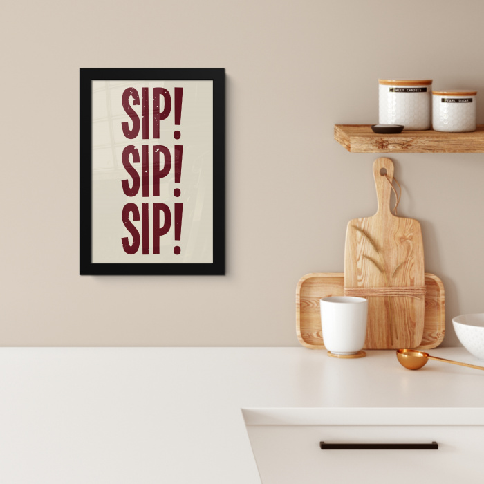 Japandi - Vintage - Decoratie - Rood KitchenYeah - Keuken - Fotolijst klein -sfeer1