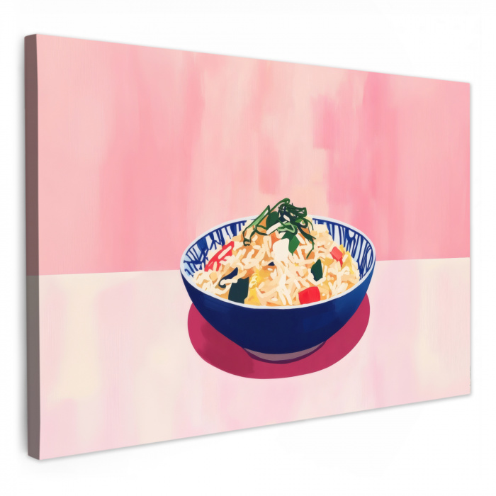 Rijst - Illustratie - Kom - Groente KitchenYeah - Keuken - Canvas klein -3d